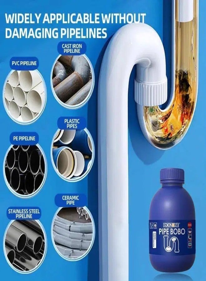 PickZone Pipe Bobo Drain Cleaner - Pipe Bobo Drain Cleaning, Powerful Unclogging, Clog Remover, Shower, Tub, Compatible with All Pipe (4Pcs, Fl Oz, 42.4) - Image 3